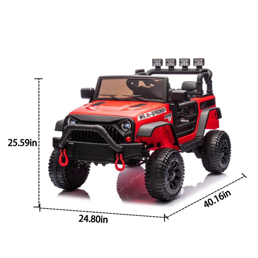 24V Kids Ride-On Car w/Remote, 400W Motor, 4WD, Music & Display for 3+