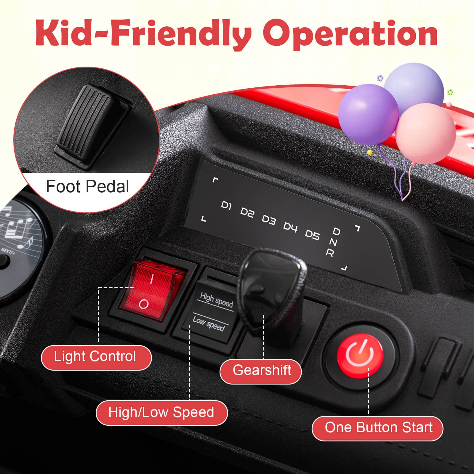 24V Ride on Toy for Big Kid’s 2 Seater Ride on UTV Truck Car w/ Remote Control