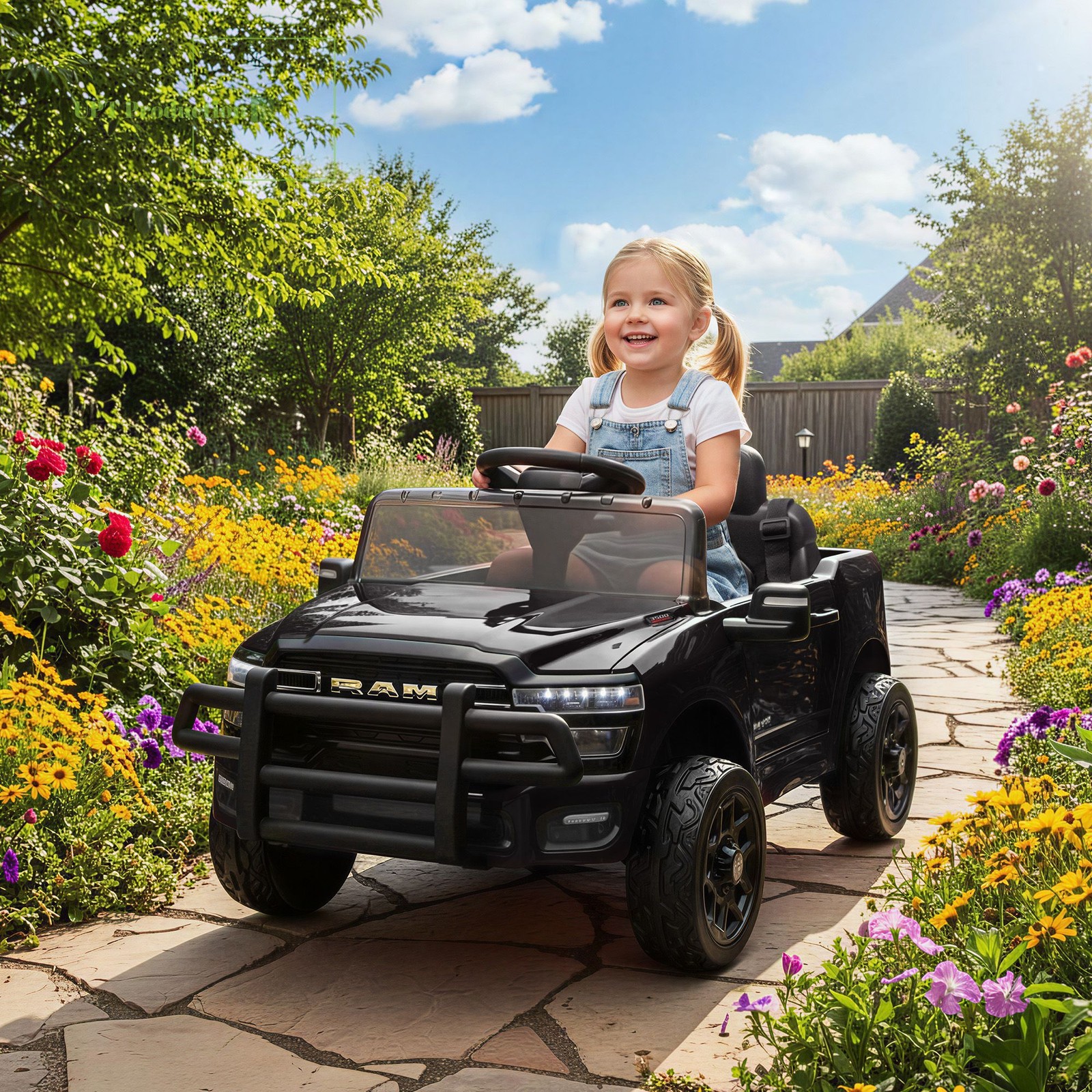12V Kids Ride on Car, Ride on Toys with Dual Motors,…