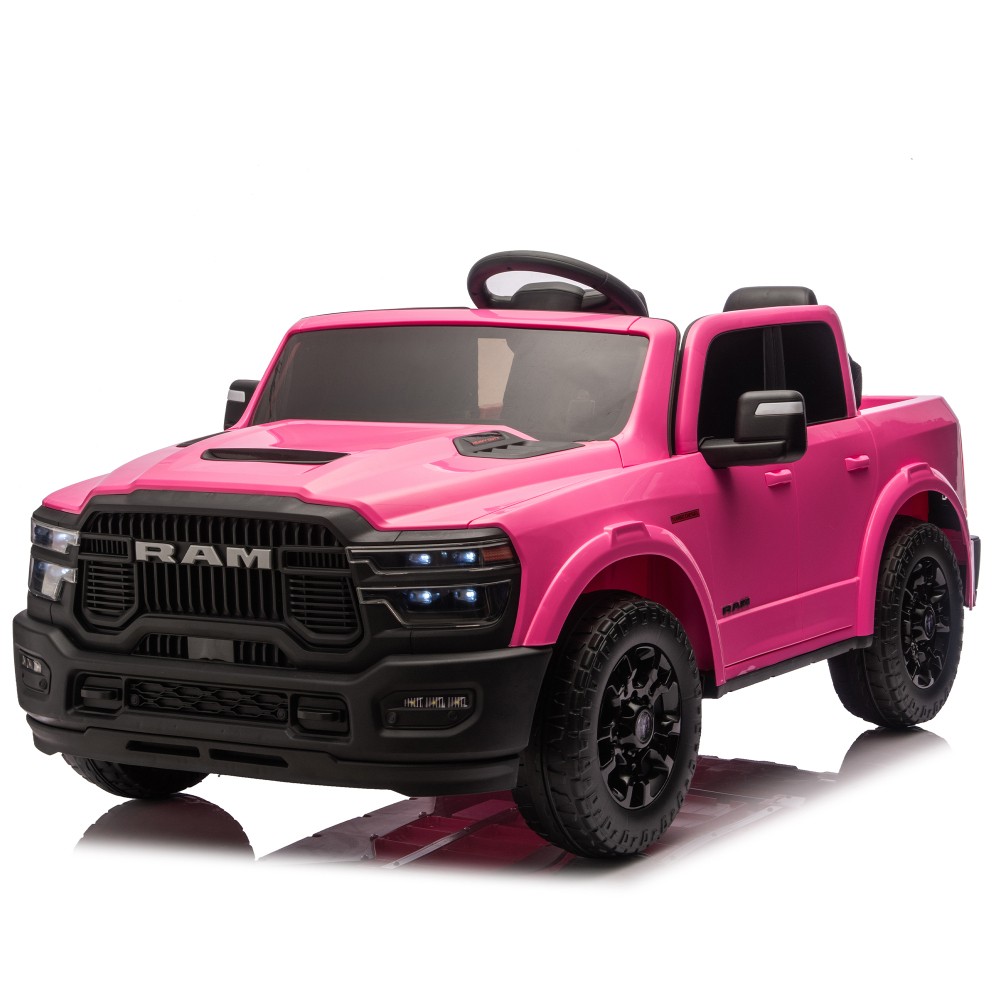 Official Licensed Dodge RAM Ride On Truck with Bluetooth Music USB Port Storage