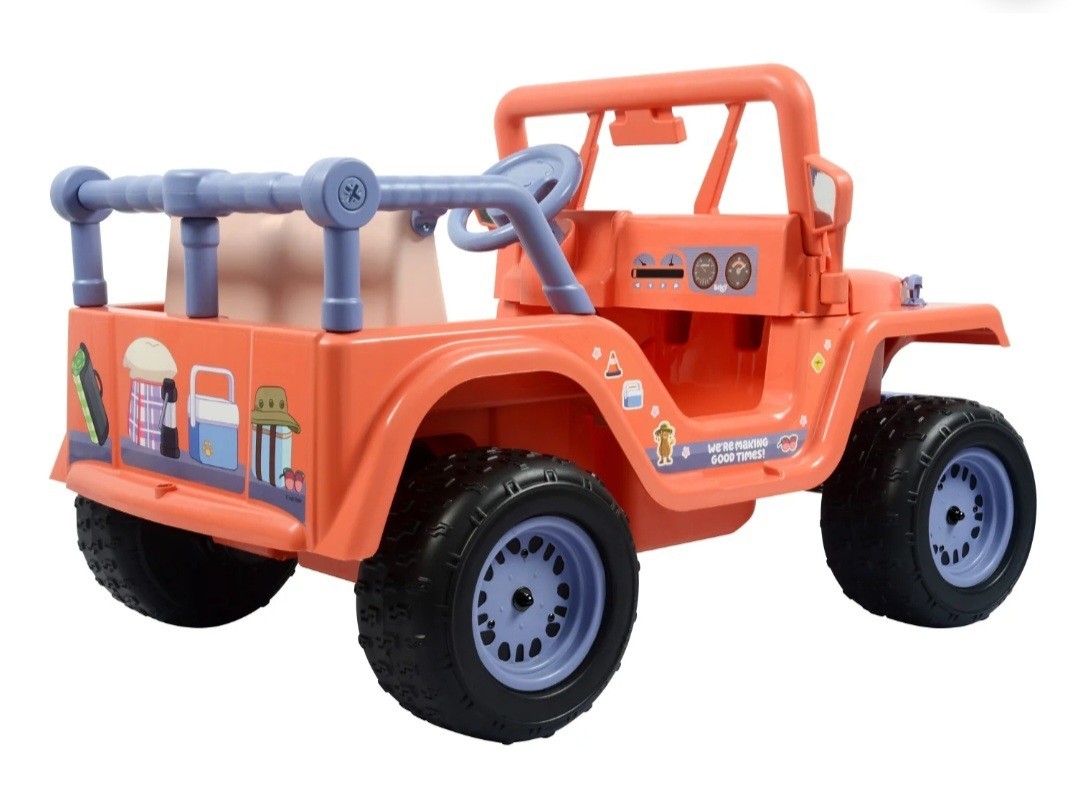 Bluey 4-Wheeler Battery-Powered 12V Ride-On Car w/ Songs from the Show, Ages 3+