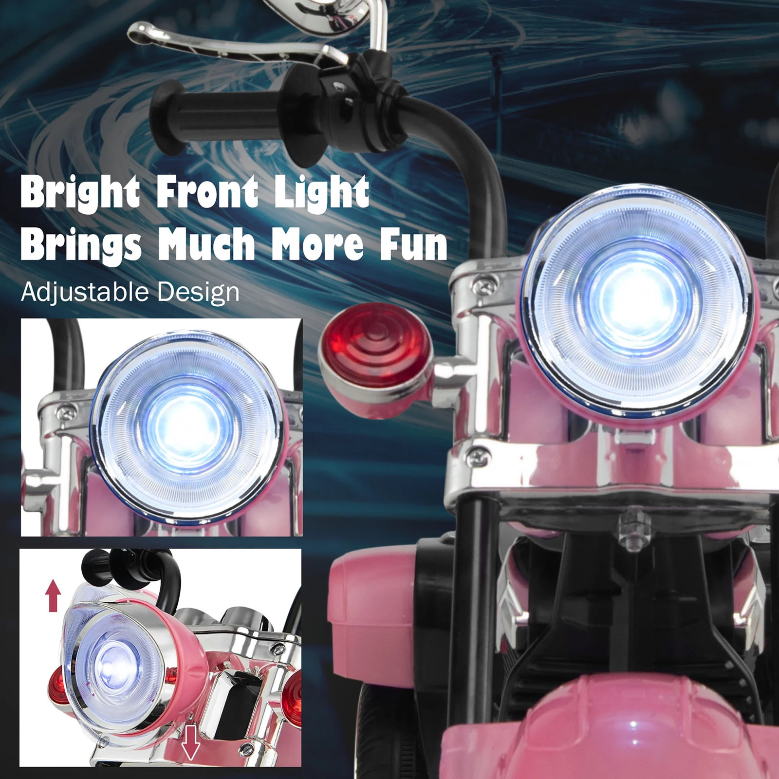 Electric Child Motorcycle Pink Harley Davidson Battery Powered Motor Ride On Toy