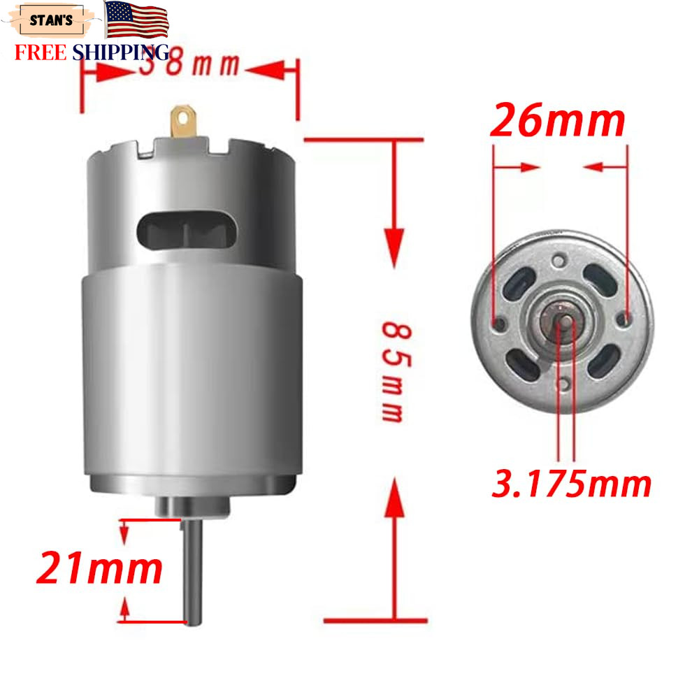 12V RS550 15000RPM Electric Drive Motor for Power Wheels Upgrade 18 Volt M 2Pcs