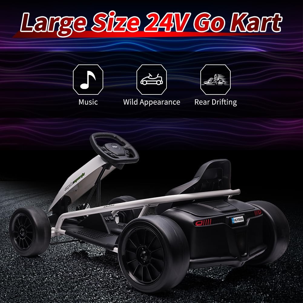24V Kids Ride On Go Kart 9Ah Battery 250W*2 Motors Electric Riding Go Kart Toy