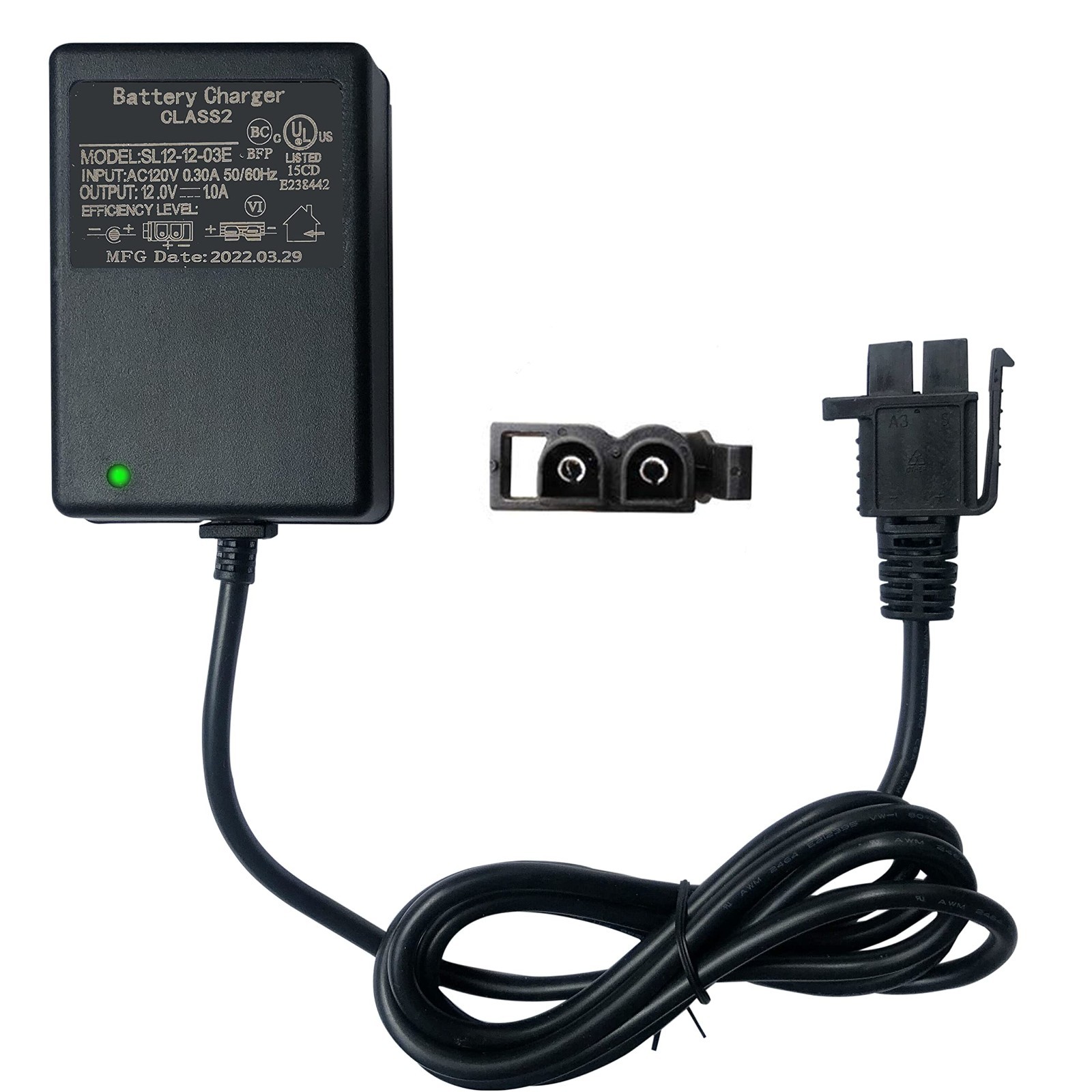12V Battery Charger for Kids Ride-On Cars, Yamaha Raptor, Toyota FJ Cruiser, Ele