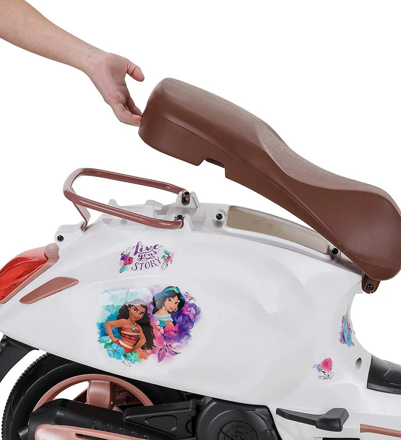 Disney Princess Vespa Scooter Electric Ride On Toy for Girls Ages 3-5