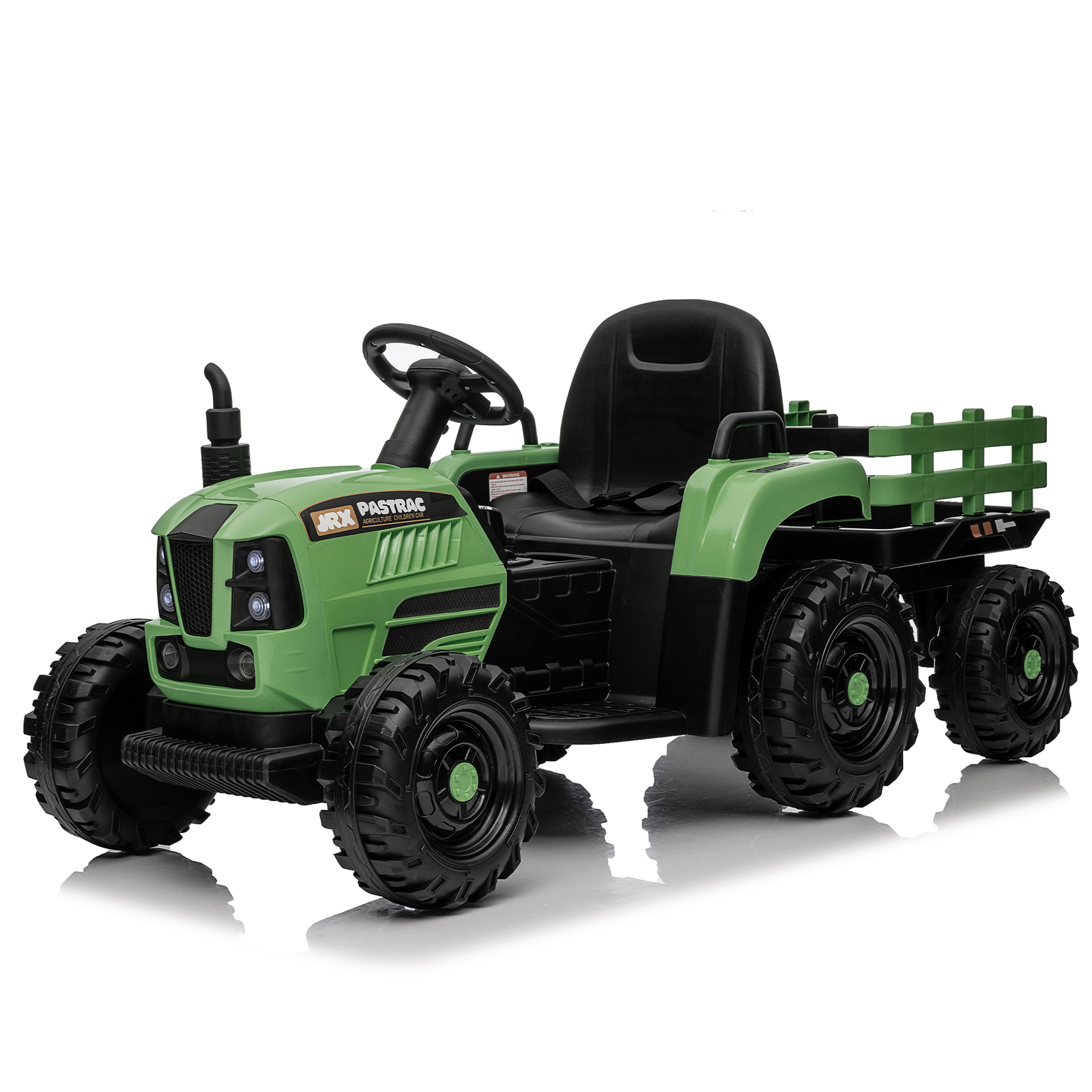 24V 400W Ride on Tractor W/ Trailer Remote Control Electric Car for Kids Ages 3+