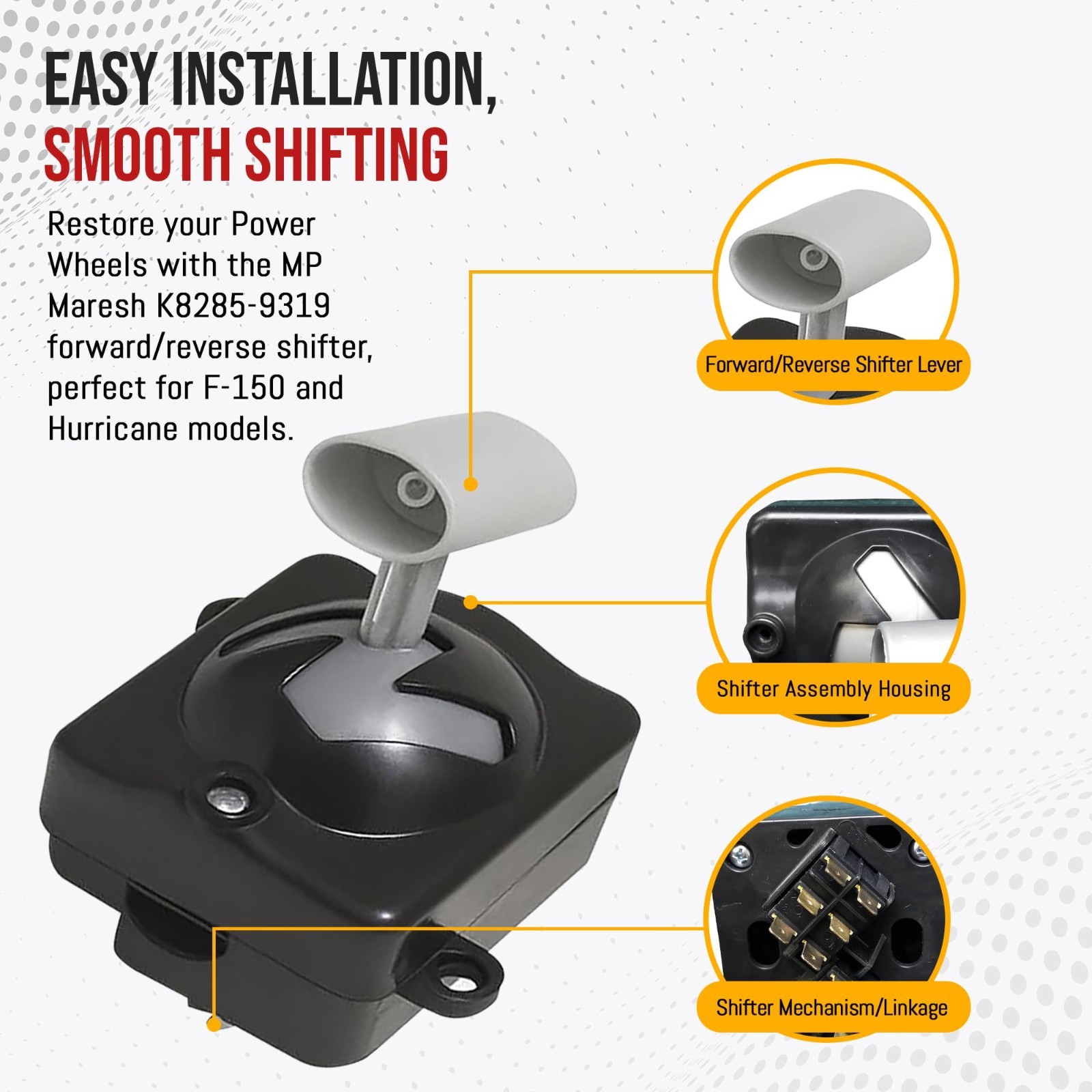 Replacement Forward Reverse Shifter Assembly for Power Wheels F-150 & Hurricane