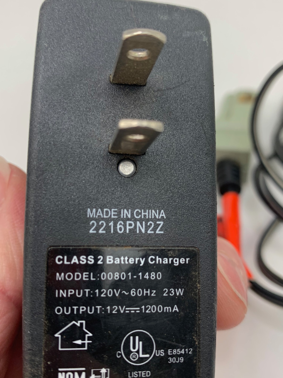 Fisher Price Power Wheels 00801-1480 OEM Power Supply – 12V DC 1.2A 1200mA