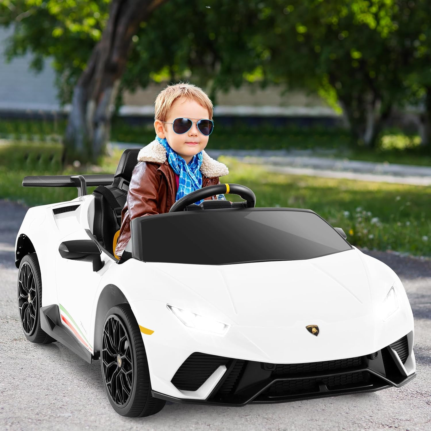 Licensed Lamborghini Huracan Ride on Car by , 12V Kids Electric Vehicle with Rem
