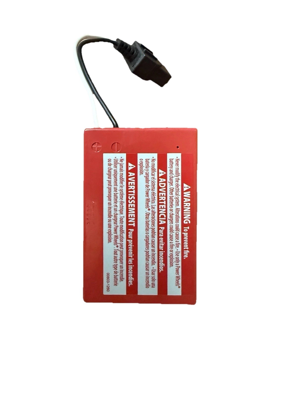 Genuine Power Wheels 6-volt Red Battery