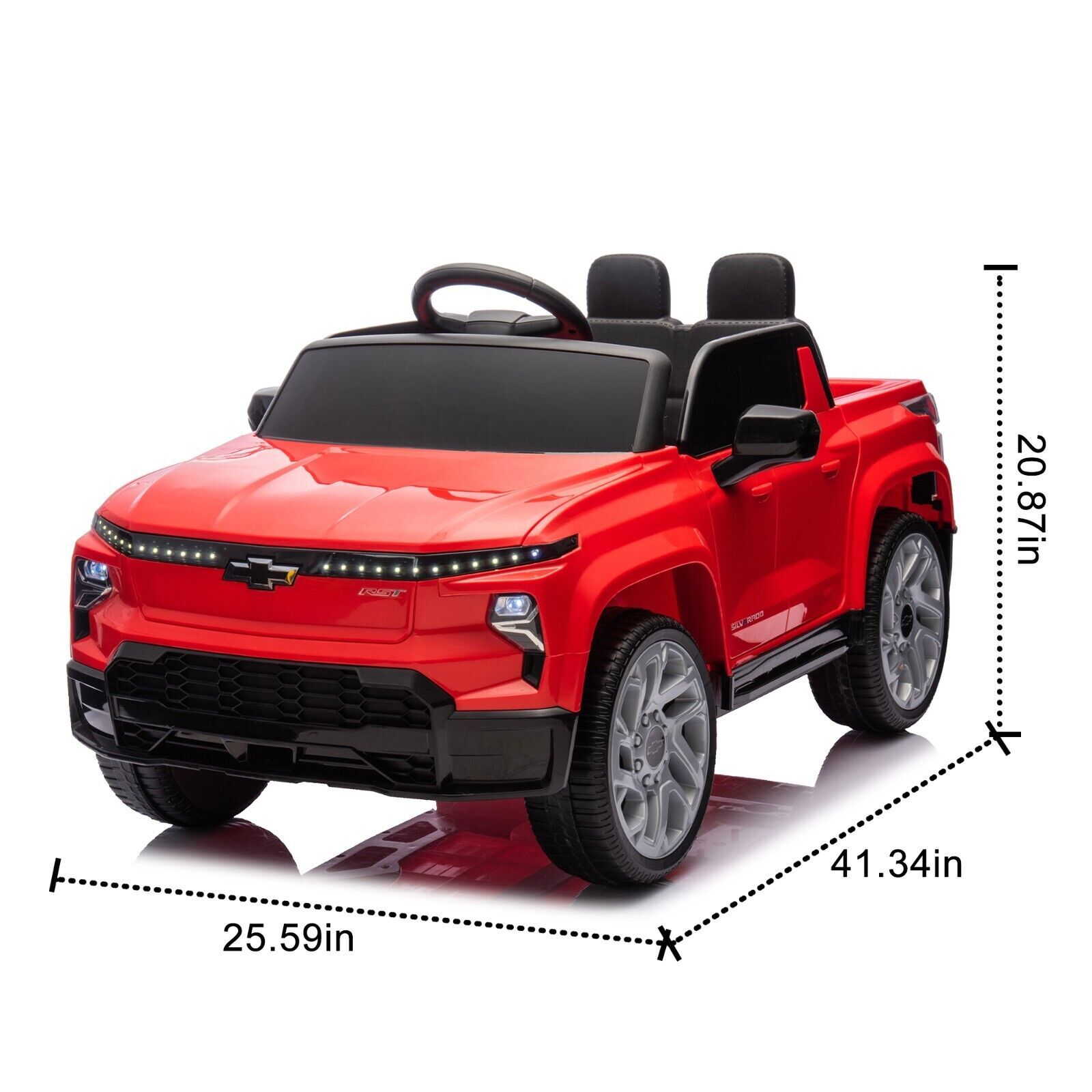 Licensed Chevrolet Silverado Ride On Truck 24V 2 Seater Electric Car with Remote