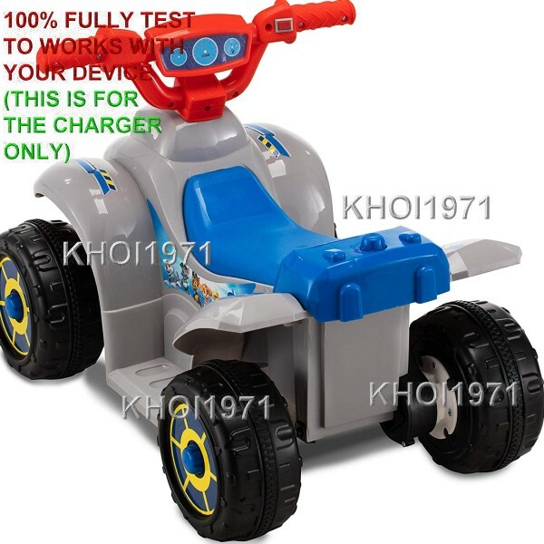 WALL charger AC adapter FOR KIDTRAX Nickelodeon Paw Patrol QUAD ride on 6V BATT