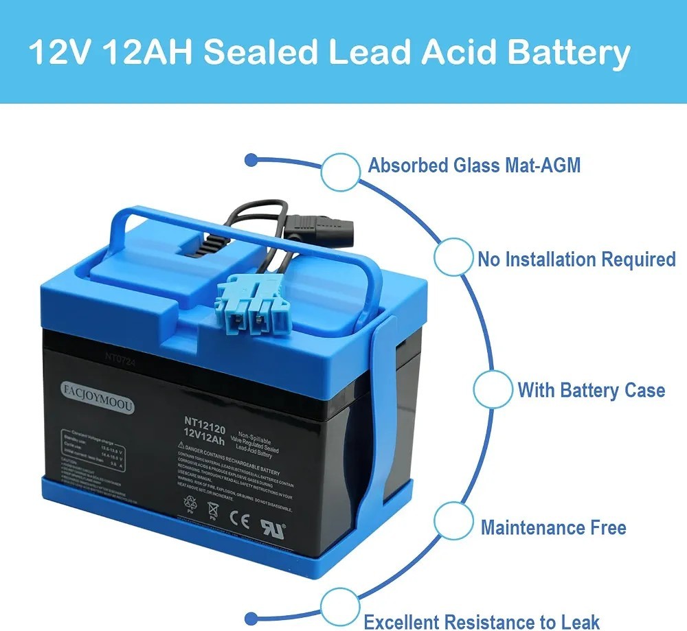12 Volt Battery for Peg Perego John Deere Gator Polaris Gaucho Rock-in-Chase