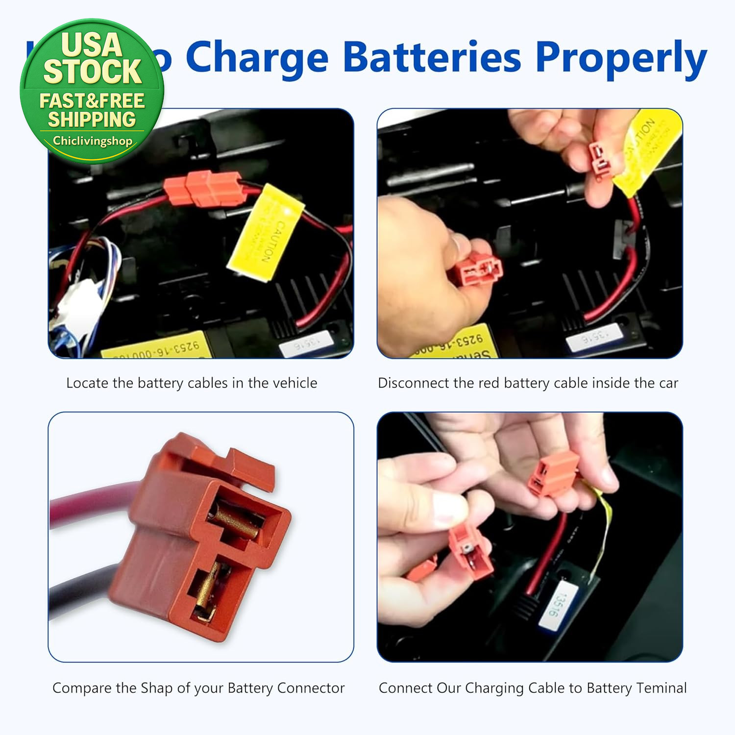 24V Battery Charger for Ride on Toys Compatible with Huffy Torex UTV 4X4
