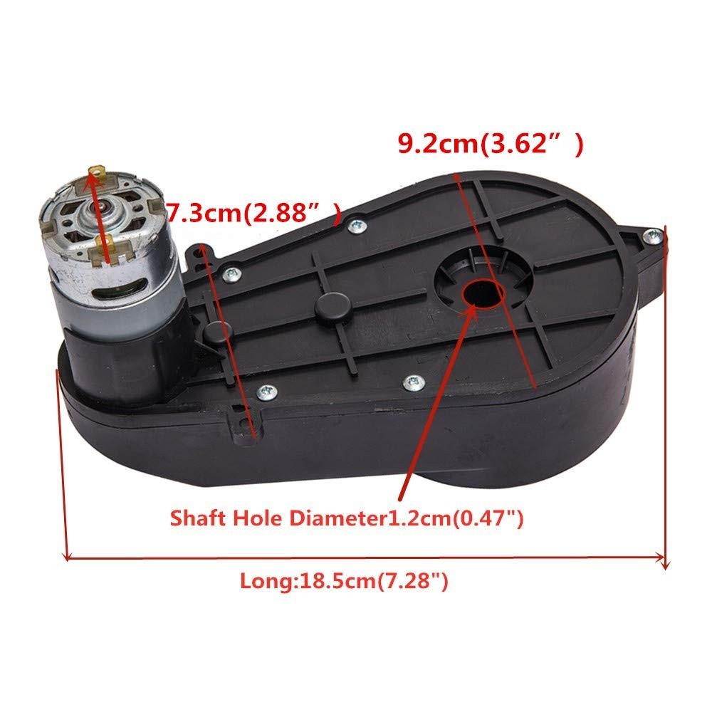 12V DC Motor Gearbox for Kids Ride on Car Electric Toy Replacement Part