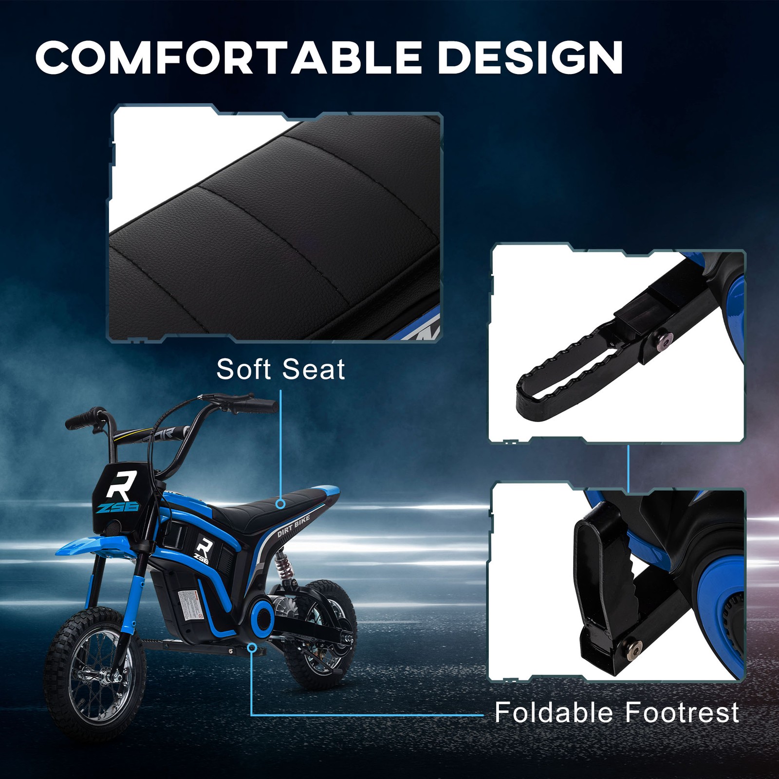 350W Electric Dirt Bike 15 MPH Twist Grip Throttle Motocross Off-Road Motorcycle