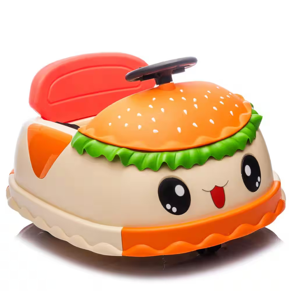 12V Hamburger Design Kids Ride on Electric Bumper Car with Parents Control