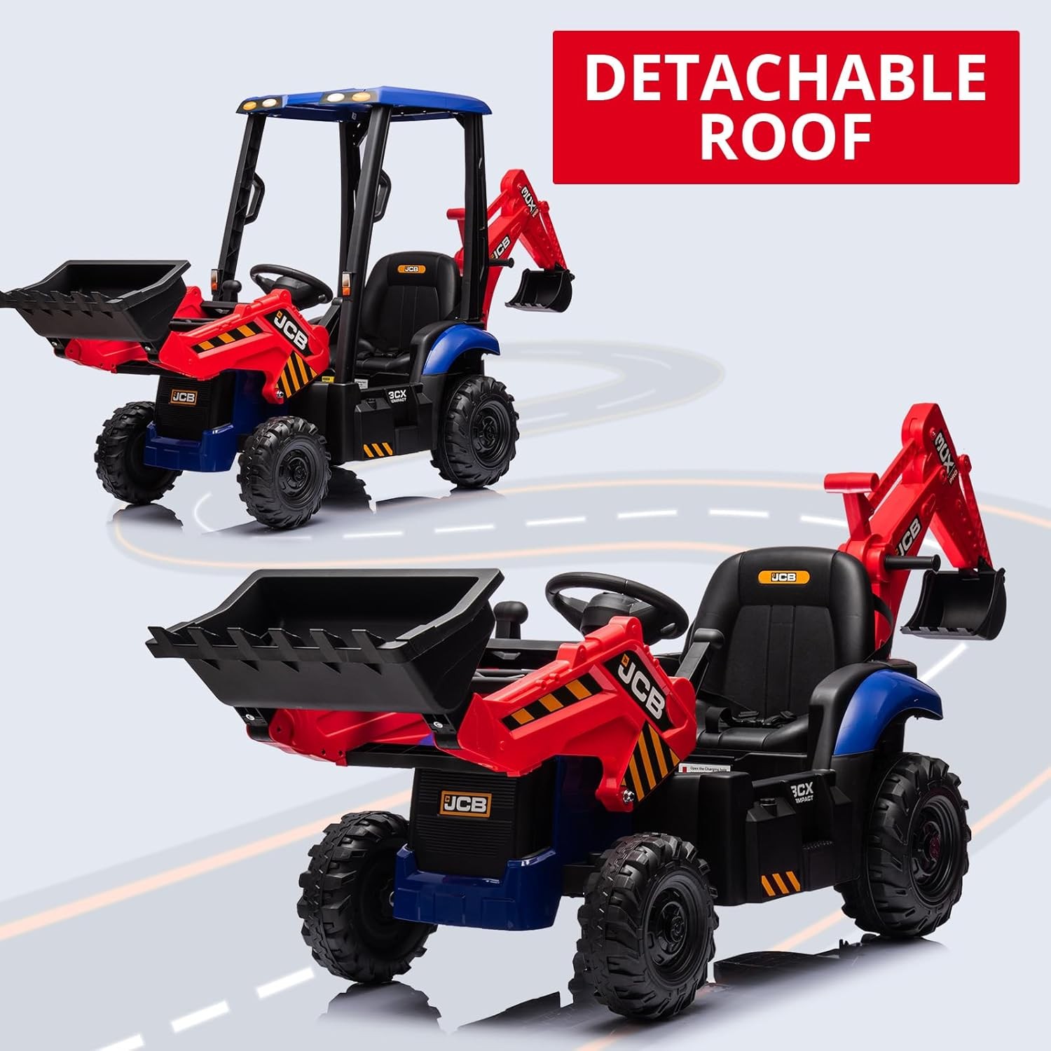 12V Electric Ride On Excavator Front Loader Digger Toy Kid Remote Control Car