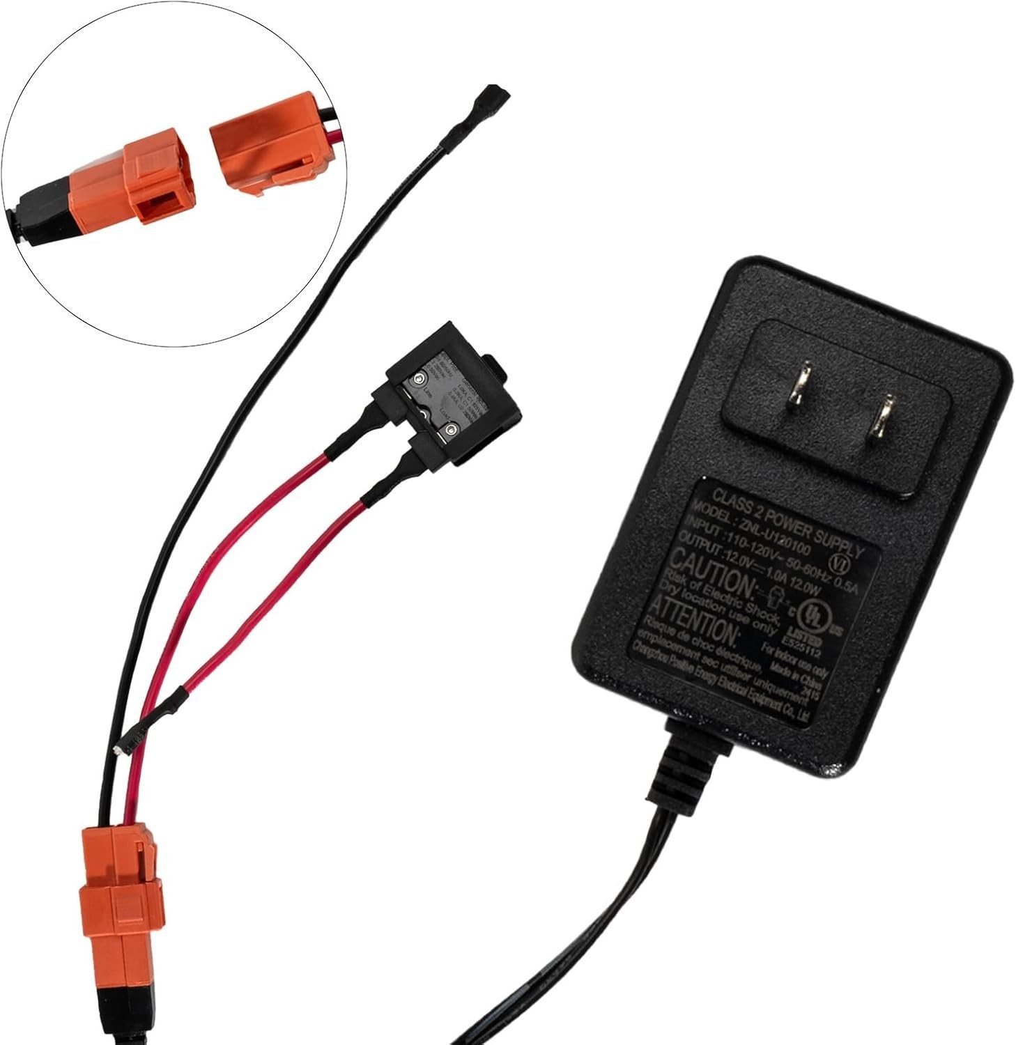 12 Volt Battery Charger for Ride On Toys and Battery Wire 12V Kids Ride On Ca…
