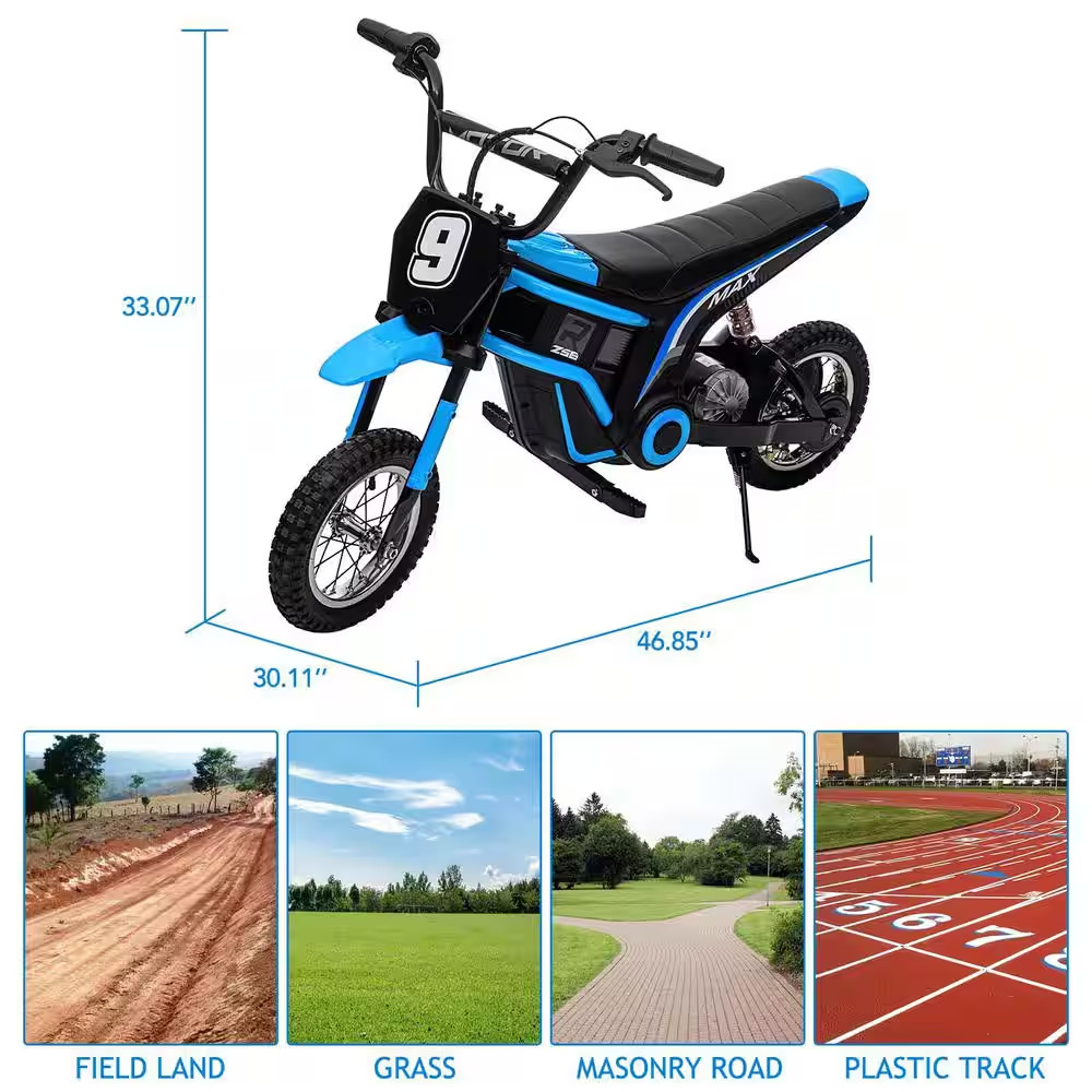 Jojoka Kids Ride on Motorcycle and Electric Motocross Bike, 24V Battery Powered