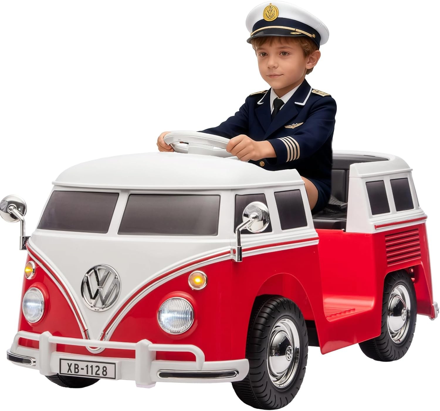 12V Ride on Toys Cars Licensed Volkswagen Ride on Car Electric Bus Toy Led Light