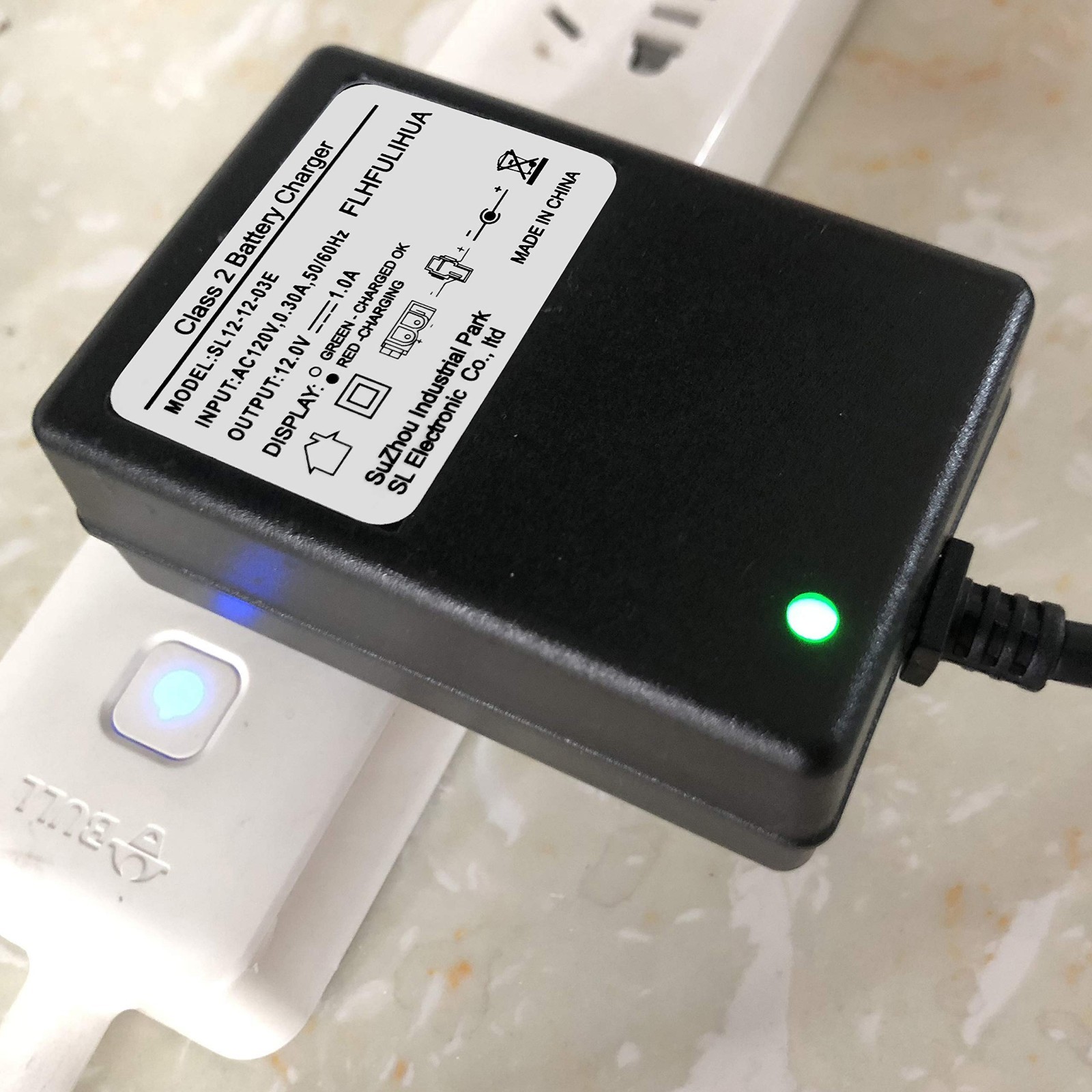 12V Battery Charger for Ride-On Toys, Electric Cars, UL Listed Power Supply Adap
