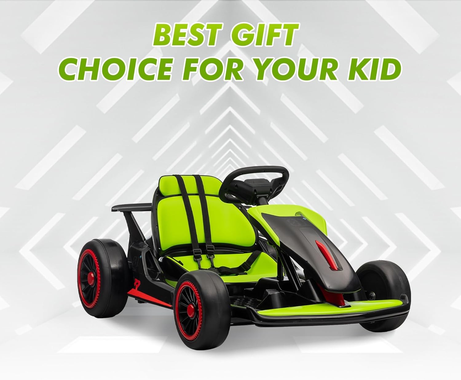 24V 7Ah Ride On Go Kart Electric Drift Kart Race Car Kids Ride On Racing Toy US