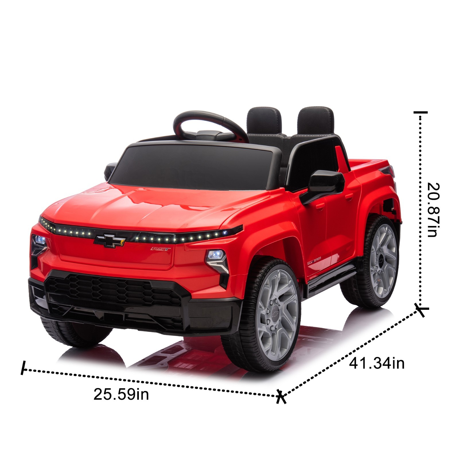 Licensed Silverado Ride on Truck 24V Electric Car 2 Seater with Remote for Kids