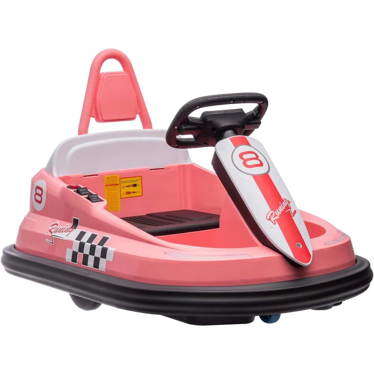 6V Toddler Bumper Car,Indoor/Outdoor Electric Ride-On Toy w 360° Spin,Horn&Light