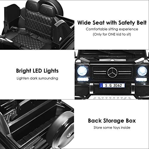 Ride on Car, Licensed Mercedes-Benz Maybach, 12V Battery Powered Vehicle Black
