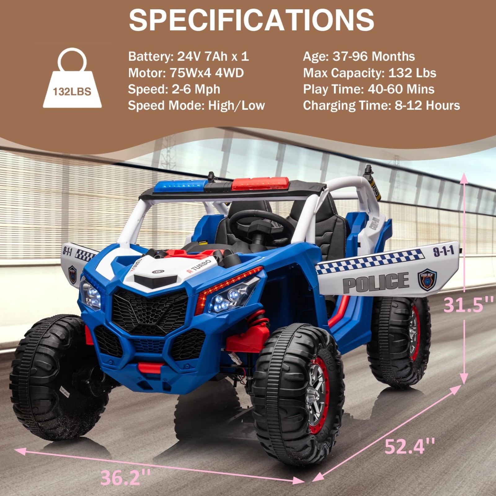 Can-Am 24V Kids Ride On UTV Car for Kids Electric 4 Wheeler Off-Road W/Remote