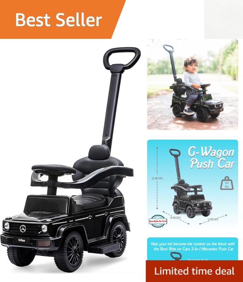 Mercedes G-Wagon Kids Push Car 3-in-1 for 1-3 – Playful Outdoor Fun
