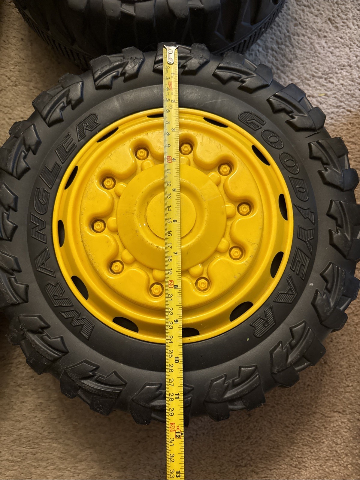 Toy Kids Ride On Car Wrangler GoodYear Jeep Excavator 4×4 Wheels & Hubcaps