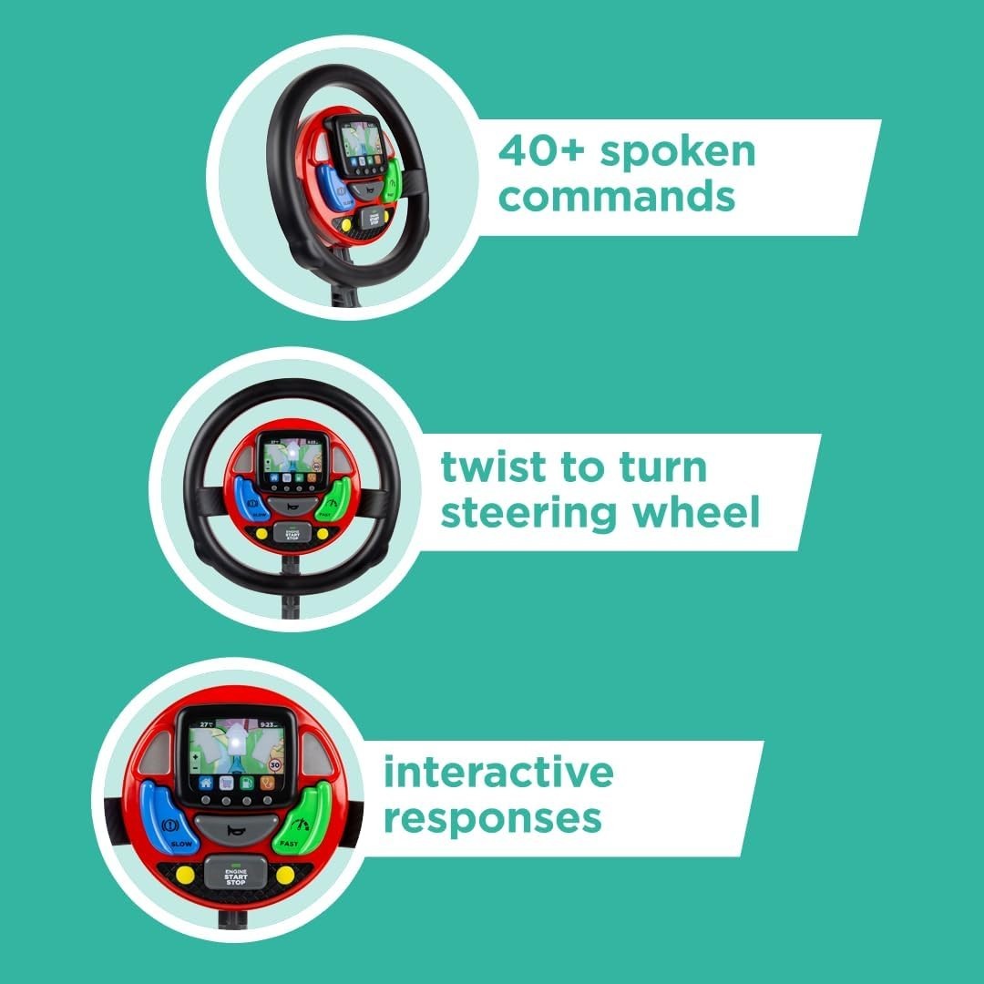 Toy Steering Wheel with Interactive Features, Ideal for Kids 18 and Older