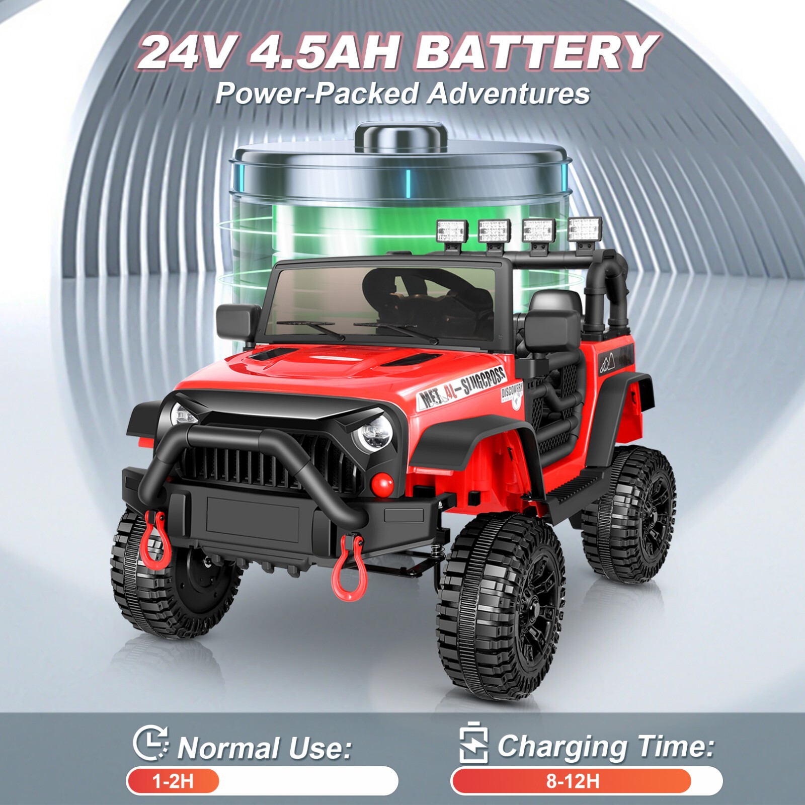 24V 400W Ride on Jeep with Remote Control Battery Powered Vehicle Toy for Kids