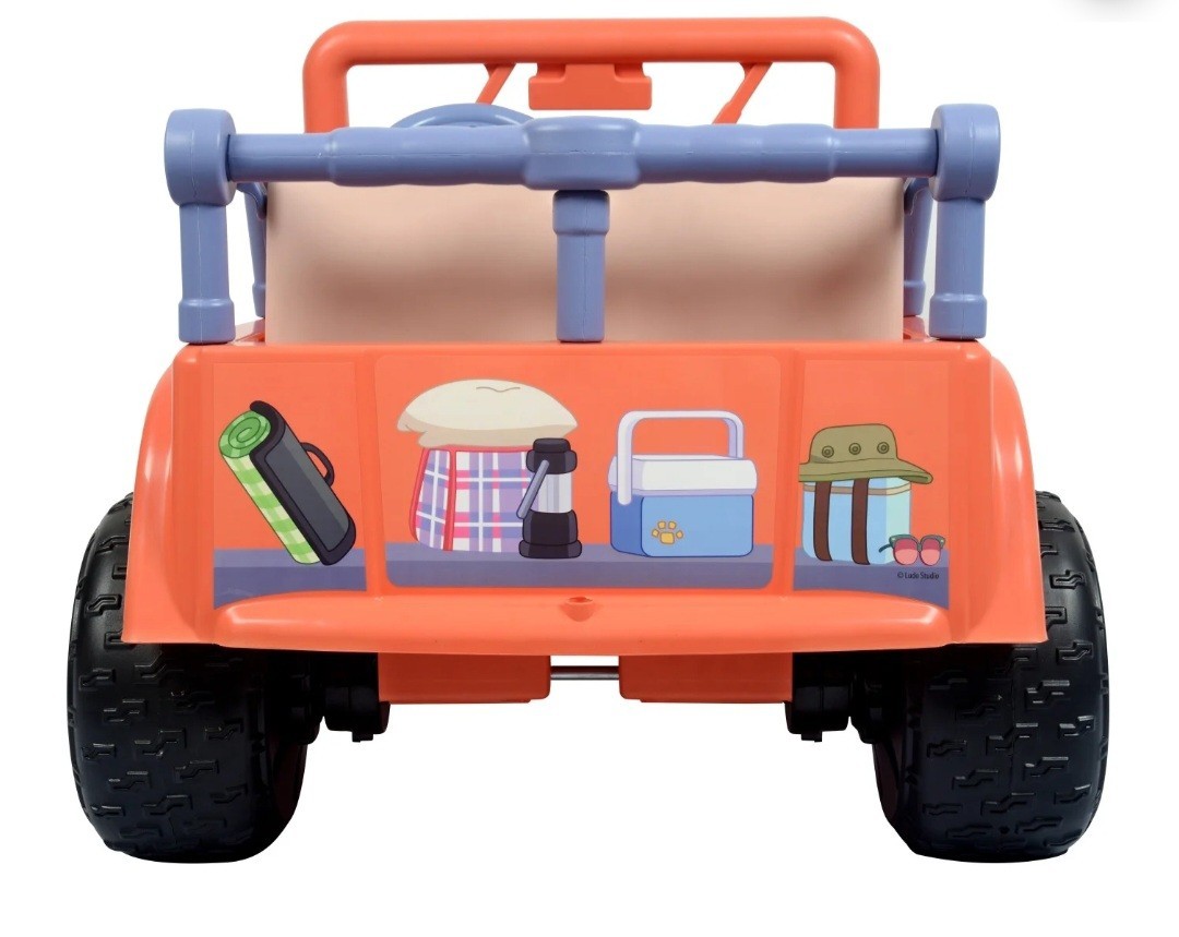 Bluey 4-Wheeler Battery-Powered 12V Ride-On Car w/ Songs from the Show, Ages 3+