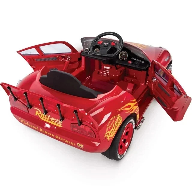 Disney Cars Lightning McQueen Battery-Powered Vehicle w/ Sound Effects, Ages 3+
