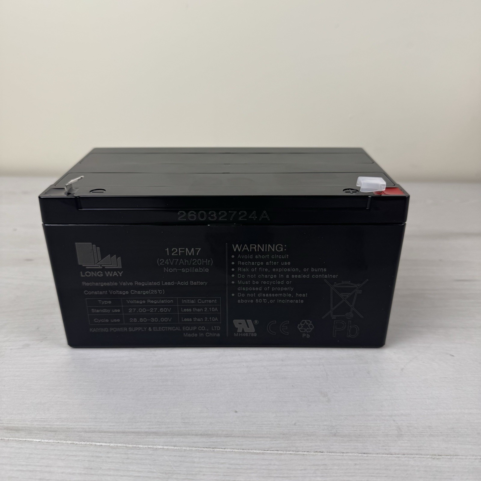 24v 7ah Battery for Ride on Toys car utv 12fm7 20hr 24 Volt Valv