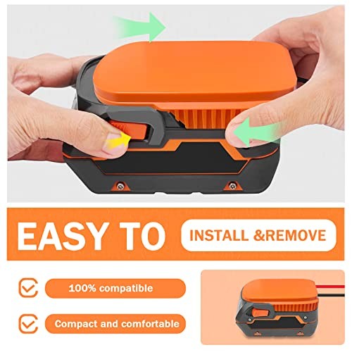Power Wheel DIY Adapter for Ridgid AEG 18V Hyper Battery Dock Power 1PCS