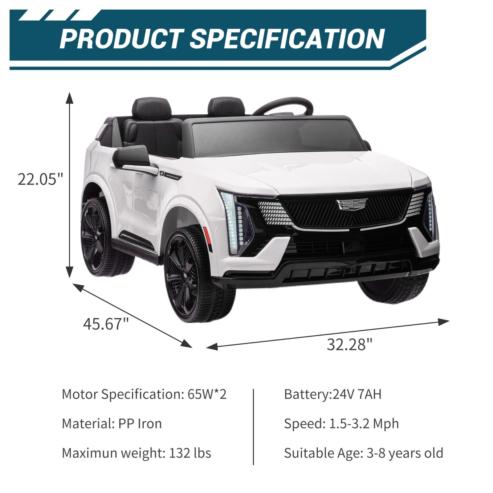 24V 2-Seater Ride on Car Licensed Battery Powered Electric Car W/ Remote Control