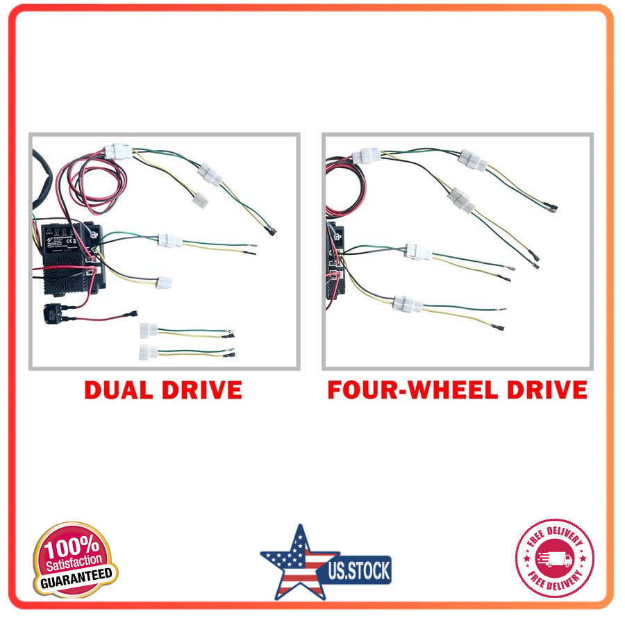 24V DIY Ride-On Toy Wiring Harness Conversion Kit 2.4G Control Box Set