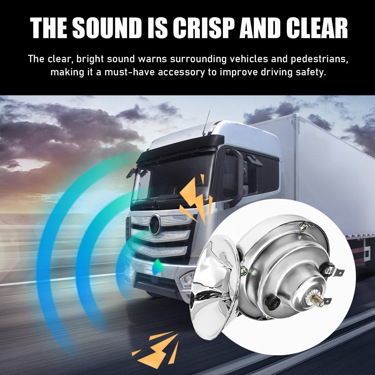 Yourkar 2 PCS Loud Car Horn, 12V Waterproof Snail Electric Horn, 300DB High T…