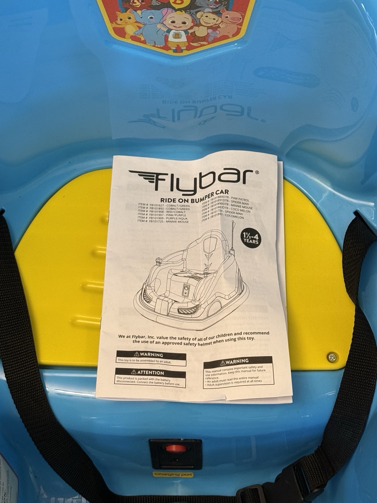 FunPark 6V Bumper Car for Toddlers Kids Bumper Car Electric Toddler Ride