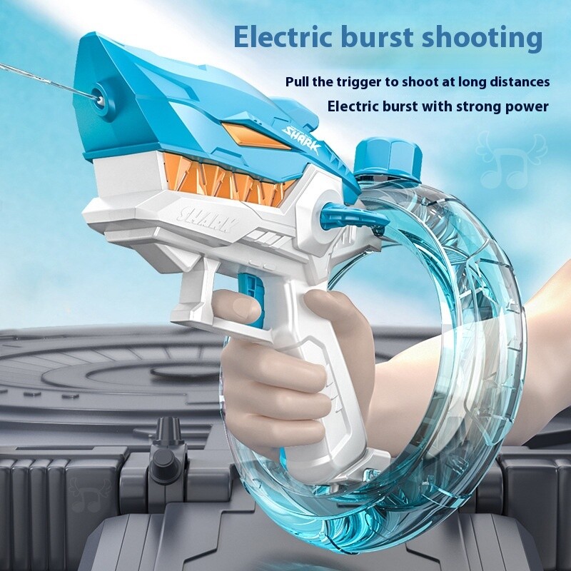 New Shark Electric Water Gun Toys Fully Automatic Continuous Fire Water Gun Larg