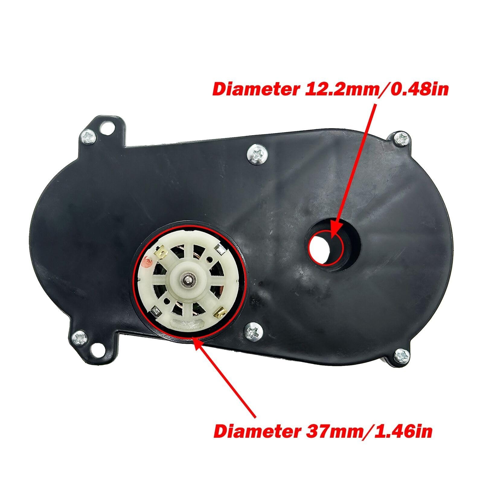 12V 24V Steering Wheel Motor Gearbox for Kids Ride-On Cars, Power Wheels Upgrade