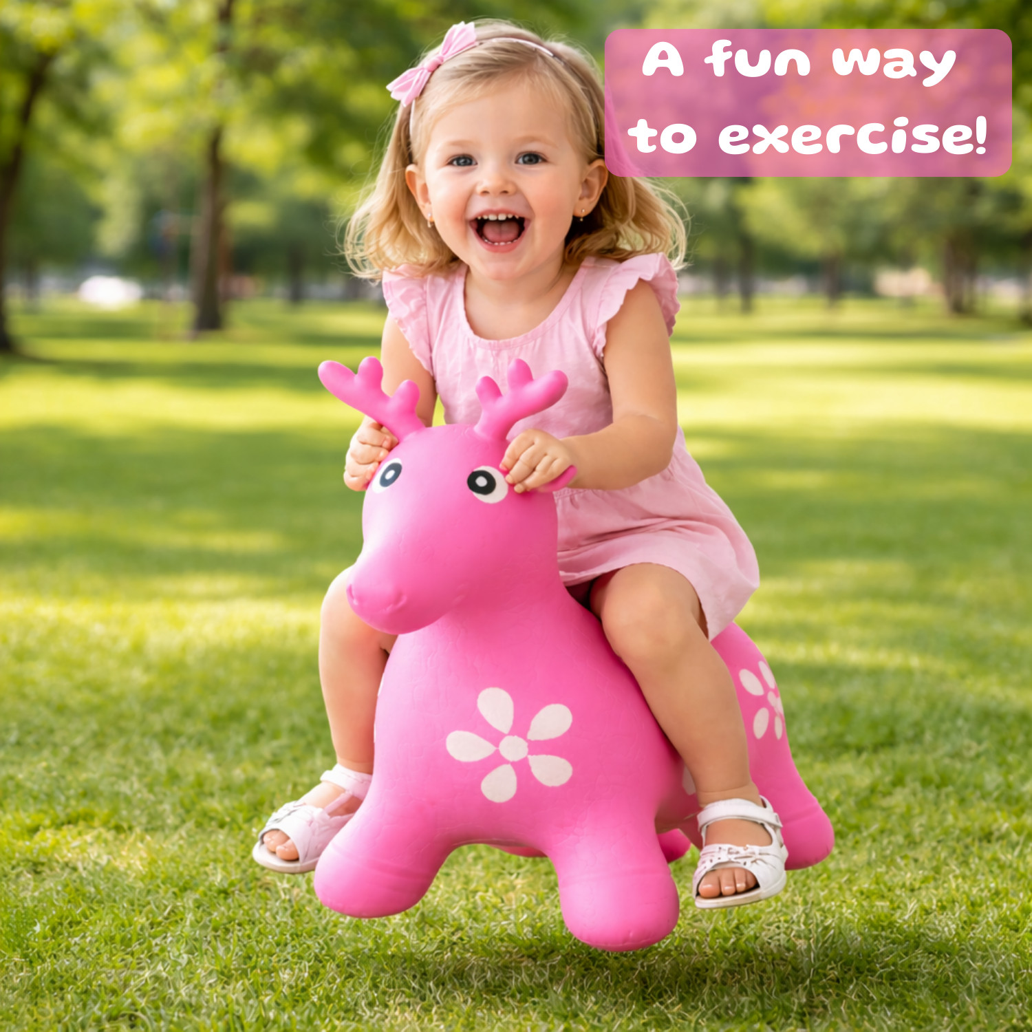 Kids Bouncy Toy – 3 Animals and 4 Colors Available
