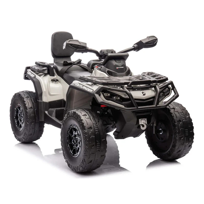 24V 4WD CanAm Outlander Kids Ride On Electric ATV Quad Car Leather Seat EVA Tire