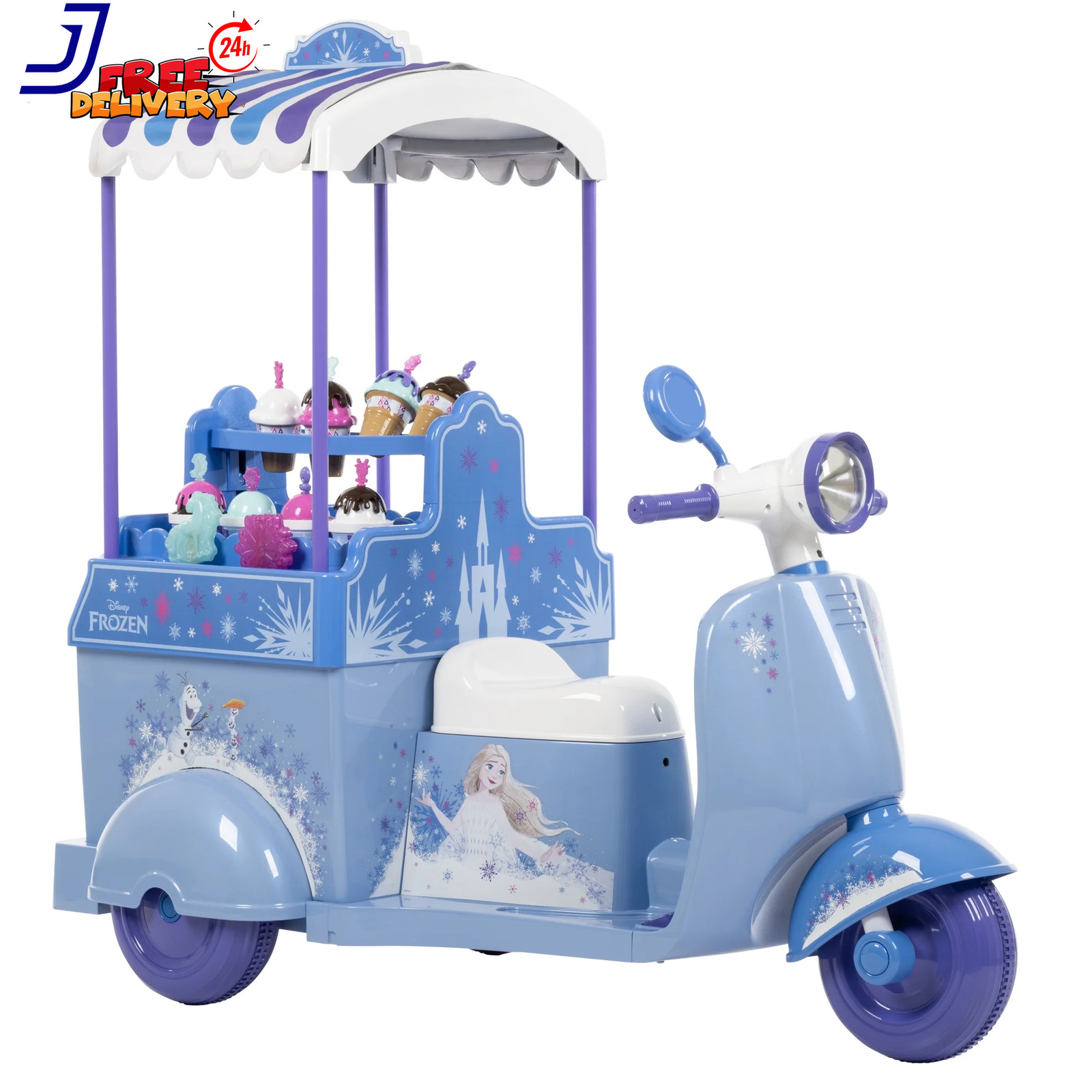 6V Frozen Ice Cream Cart Battery Ride-On Toy Ice Cream Toys FREE SHIPPING
