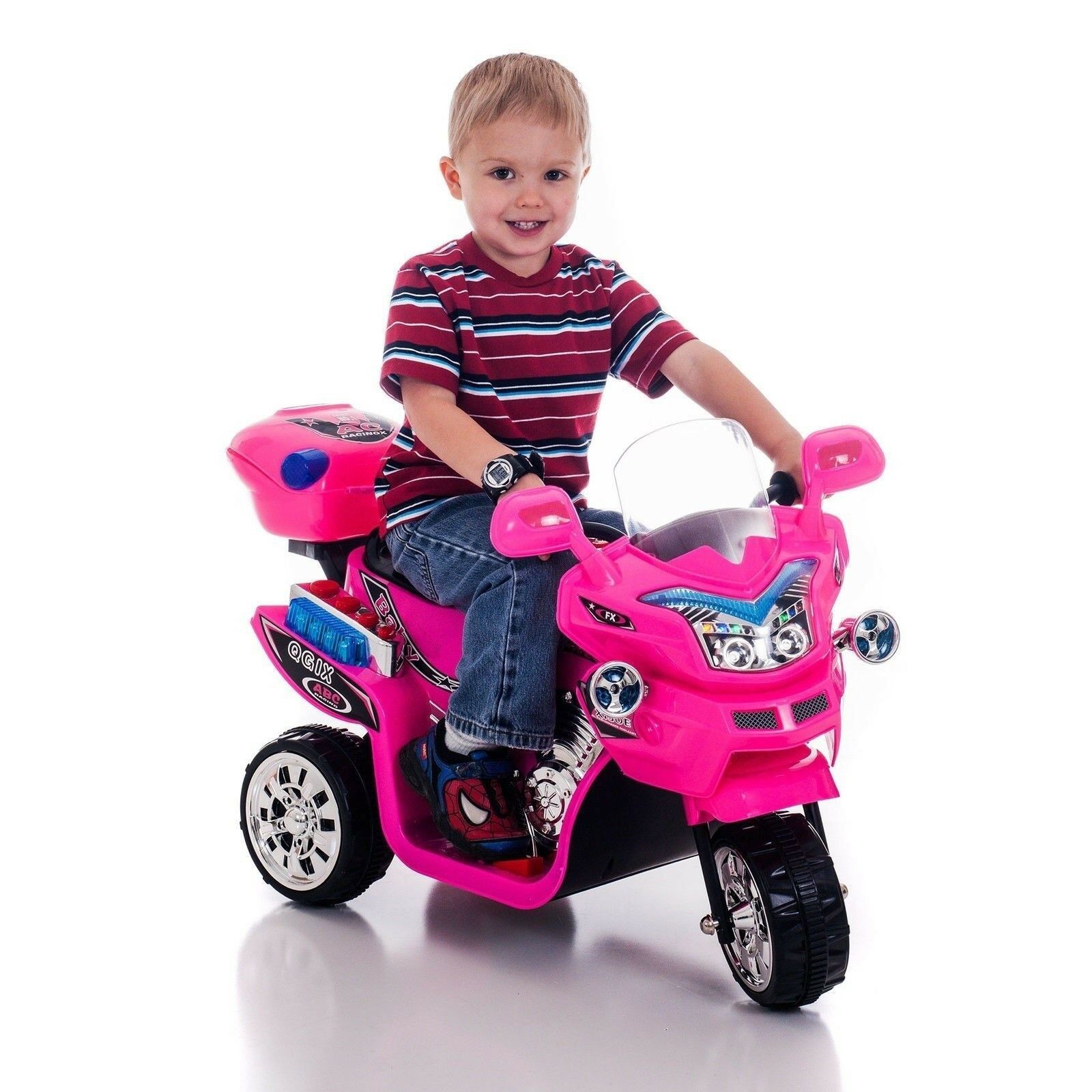 Motorcycle Ride on Toy Battery Operated Bike Trike Rechargeable Kids Ages 2 – 3